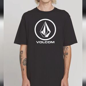 Volcom Logo Black SS Circle Tee